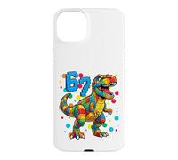 Carcasa para iPhone 15 Plus Camiseta Dino I Play with Bricks 6 7 Hours per Day