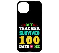 Carcasa para iPhone 15 Plus Camiseta My Teacher Survived 100 Days of Me 100 School Days