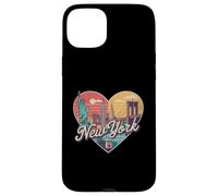 Carcasa para iPhone 15 Plus Camiseta New York Skyline Heart - NYC Love Graphic