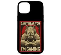 Carcasa para iPhone 15 Plus Can't Hear You Im Gaming Rhino Funny Gamer Art para Hombres y Mujeres