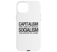 Carcasa para iPhone 15 Plus Capitalismo Vs Socialismo - Divertido Político Antisocialista