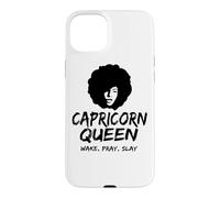 Carcasa para iPhone 15 Plus Capricorn Queen Wake Pray Slay Regalo del Zodíaco Mujeres