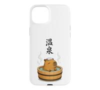 Carcasa para iPhone 15 Plus Capybara Onsen Japonés Hot Spring Relajación