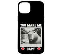 Carcasa para iPhone 15 Plus Capybara Selfie Make Me Capy Hombres Mujeres Niños