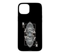 Carcasa para iPhone 15 Plus Carta de Tarot astrológico con Calavera de Zombi Egipcio Malvado del Rey faraón