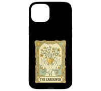 Carcasa para iPhone 15 Plus Carta de Tarot El Cuidador Art Nouveau Heart Vintage Nursing