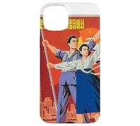Carcasa para iPhone 15 Plus Cartel de Propaganda de Corea del Norte, Divertido Disfraz