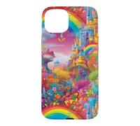 Carcasa para iPhone 15 Plus Castillo Rainbow Fairytale Magical Princess Design