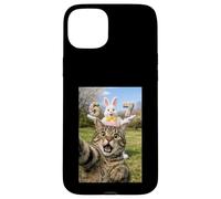 Carcasa para iPhone 15 Plus Cat Selfie Six Seven Easter Day Bunny 67 Meme Rabbit Niños
