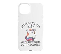 Carcasa para iPhone 15 Plus Caticorns Fly When They Sale The Closet Cat Unicorn Fun