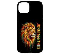 Carcasa para iPhone 15 Plus Celebración de la Emancipación del León de la Libertad de Juneteenth