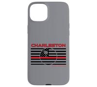 Carcasa para iPhone 15 Plus Charleston County South Carolina - Bandera de línea roja Delgada