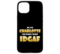 Carcasa para iPhone 15 Plus Charlotte Costume Idgaf Meme Funny Char Costume Charlottes