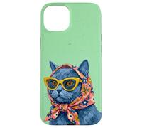 Carcasa para iPhone 15 Plus Chartreux Fashion Cats - Portada de Revista, diseño de Gatos