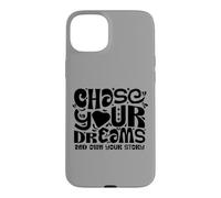 Carcasa para iPhone 15 Plus Chase Your Dreams, White/Black