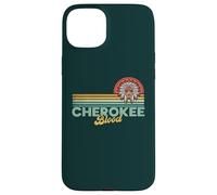 Carcasa para iPhone 15 Plus Cherokee Blood Retro Sun Vintage Indian American Tocado