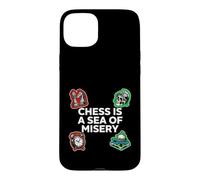 Carcasa para iPhone 15 Plus Chess Is A Sea of Misery Funny Board Gamer