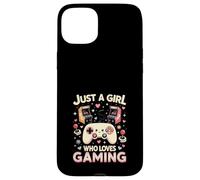 Carcasa para iPhone 15 Plus Chica Gaming Mando Retro Arcade Corazones