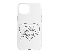 Carcasa para iPhone 15 Plus Chica Poder Corazón Amor Mujeres poderosas Fuerte Empoderar Mujer