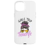 Carcasa para iPhone 15 Plus Chicas a Juego Viaje Tenerife moño desordenado