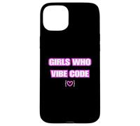 Carcasa para iPhone 15 Plus Chicas Divertidas Que Vibe Code, codificadora de IA