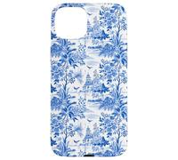 Carcasa para iPhone 15 Plus Chinoiserie Blue Toile Vintage Pagoda Grandmillennial