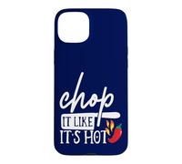 Carcasa para iPhone 15 Plus Chop It Like Its Hot Pepper - Disfraz Divertido de Humor de Chef