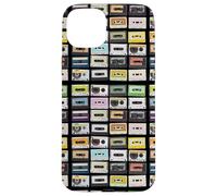 Carcasa para iPhone 15 Plus Cintas de Casete Mixtapes, Amante de la música Retro de los años 80
