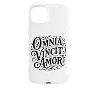Carcasa para iPhone 15 Plus Cita de Omnia Vincit Amor Latin Love Conquers All