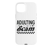 Carcasa para iPhone 15 Plus Cita Divertida sobre la Adultitud y Sus Desafíos