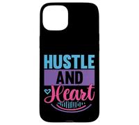 Carcasa para iPhone 15 Plus Cita Motivacional inspiradora de Hustle and Heart