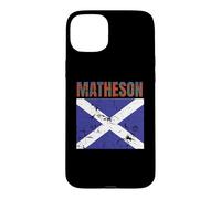 Carcasa para iPhone 15 Plus Clan Matheson Tartan Scottish Family Name Scotland Pride