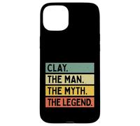 Carcasa para iPhone 15 Plus Clay The Man The Myth The Legend - Cita Personalizada Divertida