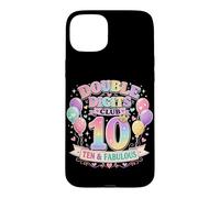 Carcasa para iPhone 15 Plus Club Ten de Dos dígitos y un Fabuloso arcoíris gráfico en Colores Pastel