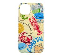 Carcasa para iPhone 15 Plus Coastal Lighthouse Sailboat Ocean Sunset Scenic Artwork