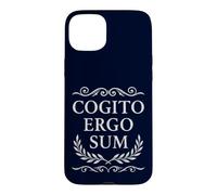 Carcasa para iPhone 15 Plus Cogito Ergo Sum Filosofía Latina Creo Que por lo Tanto Soy