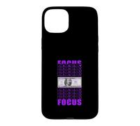 Carcasa para iPhone 15 Plus Color Morado Enfócate en tu Dinero Gráfico Morado