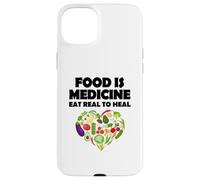 Carcasa para iPhone 15 Plus Comida Medicina Come Real para Sanar Vegano