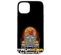 Carcasa para iPhone 15 Plus Conductor de camión Tractor Remolque 18 Wheeler Funny Trucker