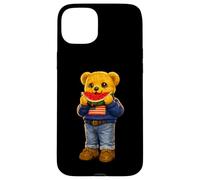 Carcasa para iPhone 15 Plus Cool USA Teddy Bear Eating Watermelon Illustration Graphic