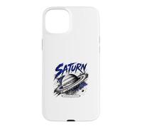 Carcasa para iPhone 15 Plus Coordenadas espaciales mundiales anilladas Saturn Planet