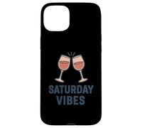 Carcasa para iPhone 15 Plus Copas de Vino Saturday Vibes