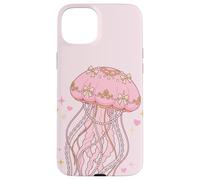 Carcasa para iPhone 15 Plus Coquette Jellyfish Pink Bow Pearls Soft Girl Aesthetic