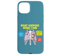Carcasa para iPhone 15 Plus Corredor What Happens When I Run Quote Jogging Funny Running