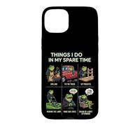 Carcasa para iPhone 15 Plus Cosas Que Hago en mi Tiempo Libre Papá Humor asando a Funny Frog