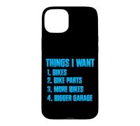 Carcasa para iPhone 15 Plus Cosas Que Quiero Divertido MTB Bicicleta Ciclismo Bicicleta de montaña
