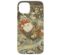 Carcasa para iPhone 15 Plus Cosmic Cat Ukiyo E Espacio Japonés Neko