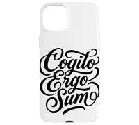 Carcasa para iPhone 15 Plus Cotización de Pensador filósofo Latino de Cogito Ergo Sum