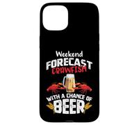 Carcasa para iPhone 15 Plus Crawfish with a Chance of Beer Weekend Forecast Seafood Boil