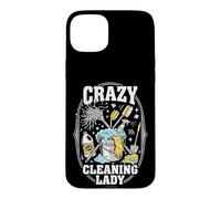 Carcasa para iPhone 15 Plus Crazy Cleaning Lady Conserje
